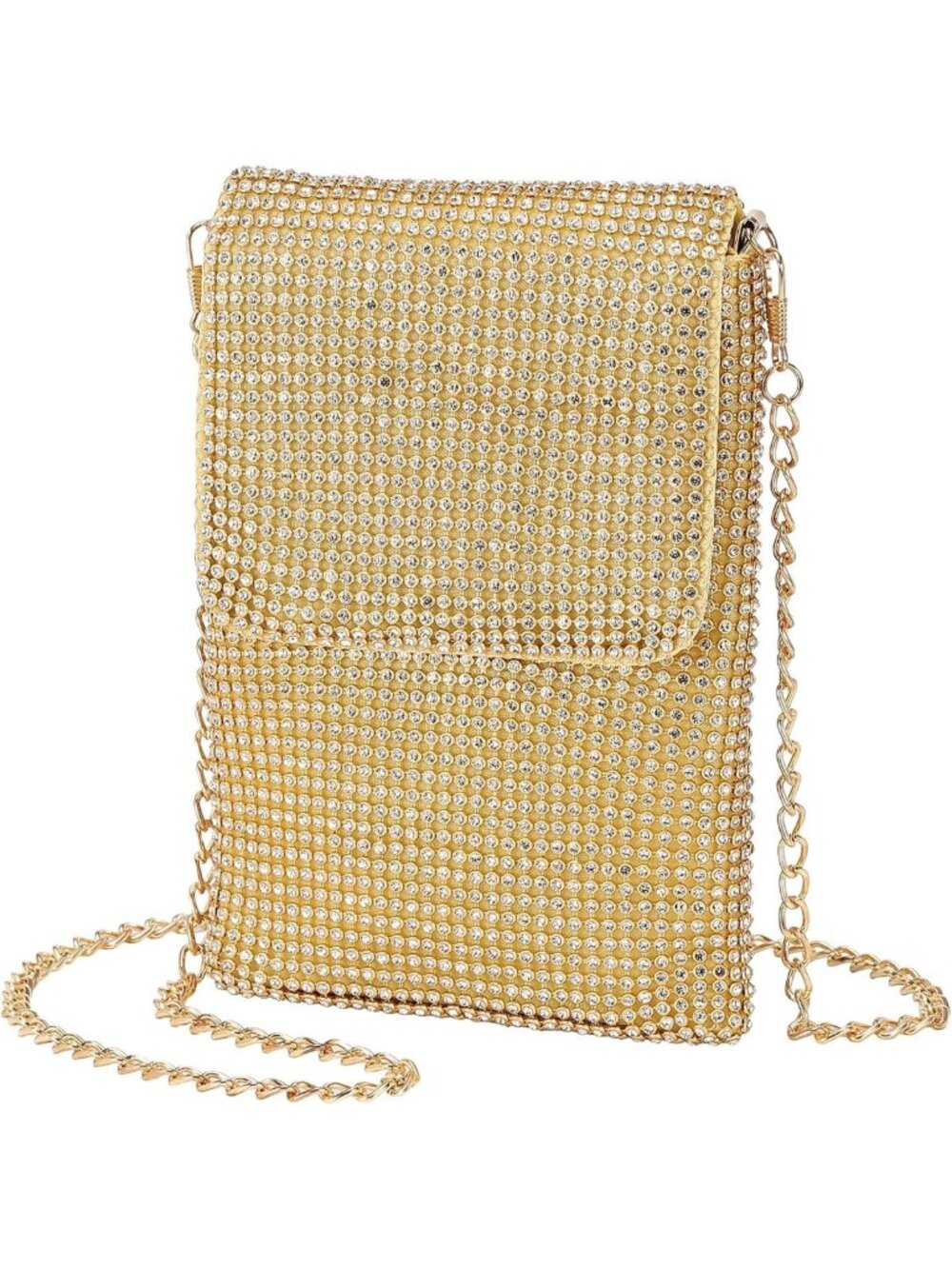 Sparkly Crystal Rhinestone Clutch Evening Bag for Women - Crossbody Shoulder
